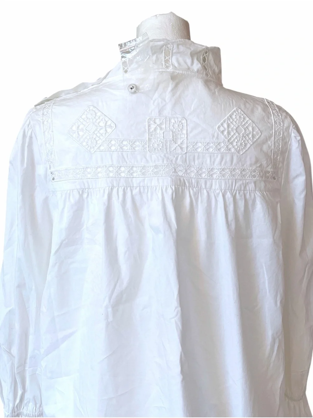 Free People Another Eternity Top Boho Crochet Lace White Bell Sleeve Small NWOT